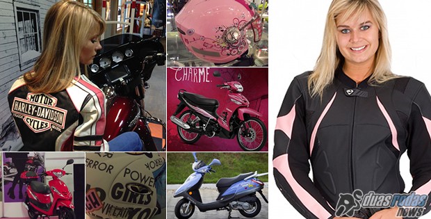 Como está a oferta de produtos e acessórios de moto para mulheres?